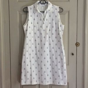 Cotton summer, navy anchor pattern dress!